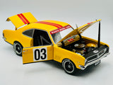 1:18 Holden HT Monaro -- 2003 TCM Yellow Livery -- Biante/AUTOart