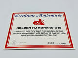 1:18 Holden HJ Monaro GTS Sedan -- Absinth Yellow -- Classic Carlectables