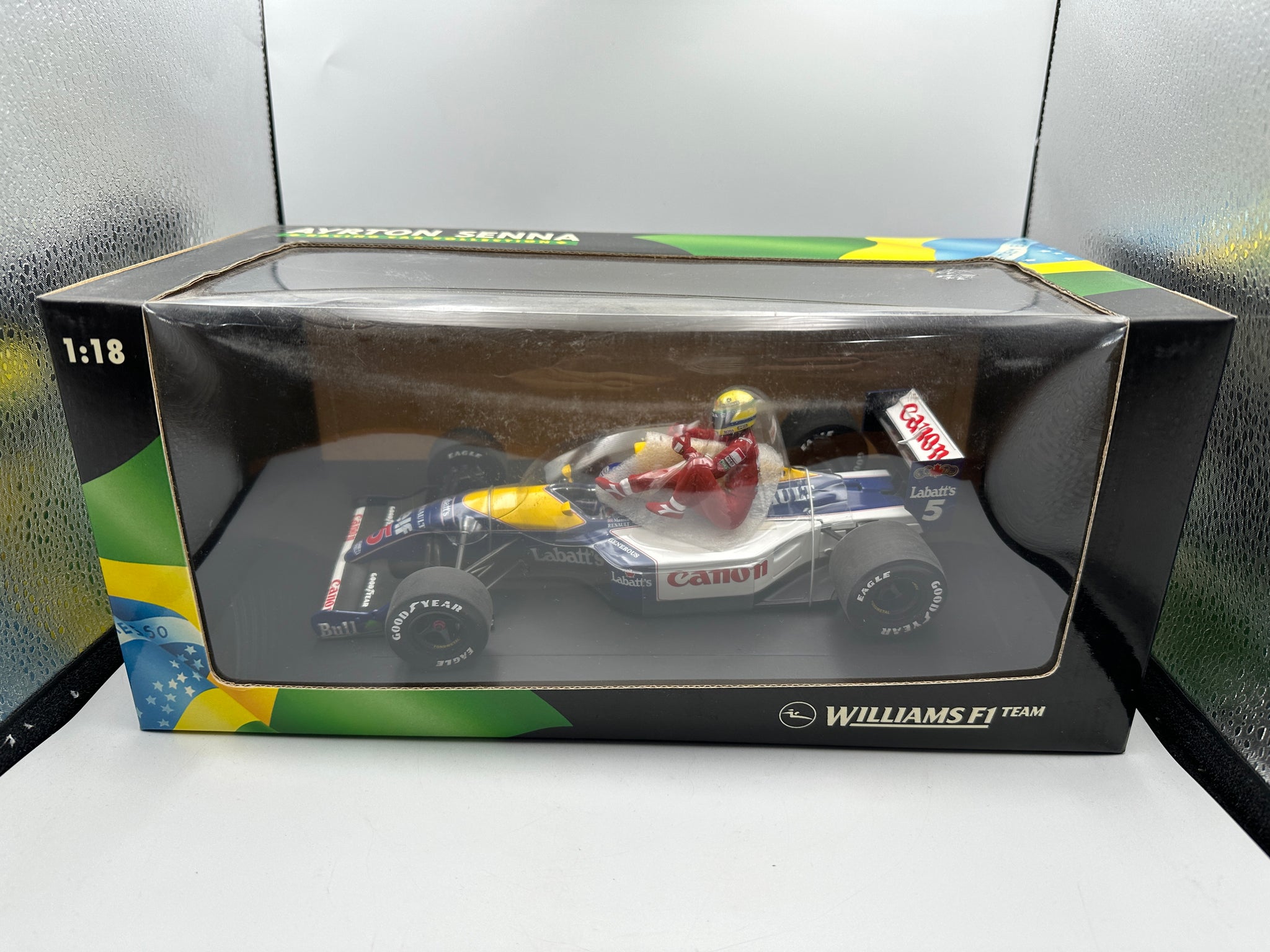 1:18 1991 Nigel Mansell w/Ayrton Senna Riding -- Williams FW14 -- Mini