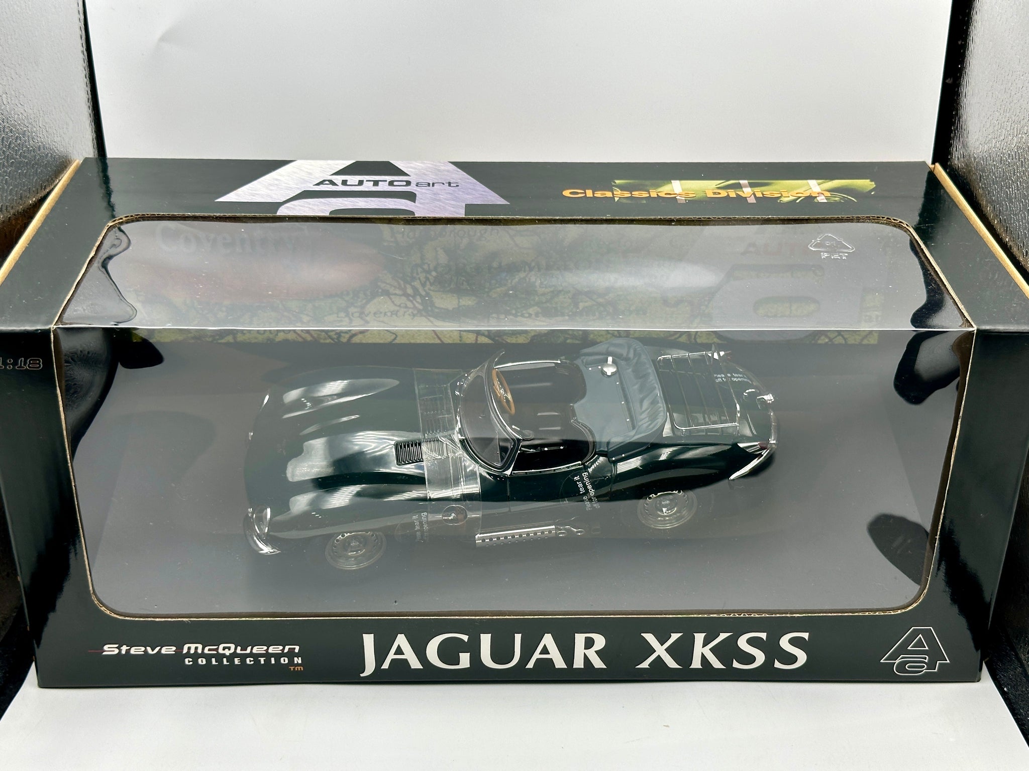 1:18 1956 Jaguar XK SS -- Green -- Steve McQueen -- AUTOart 73519