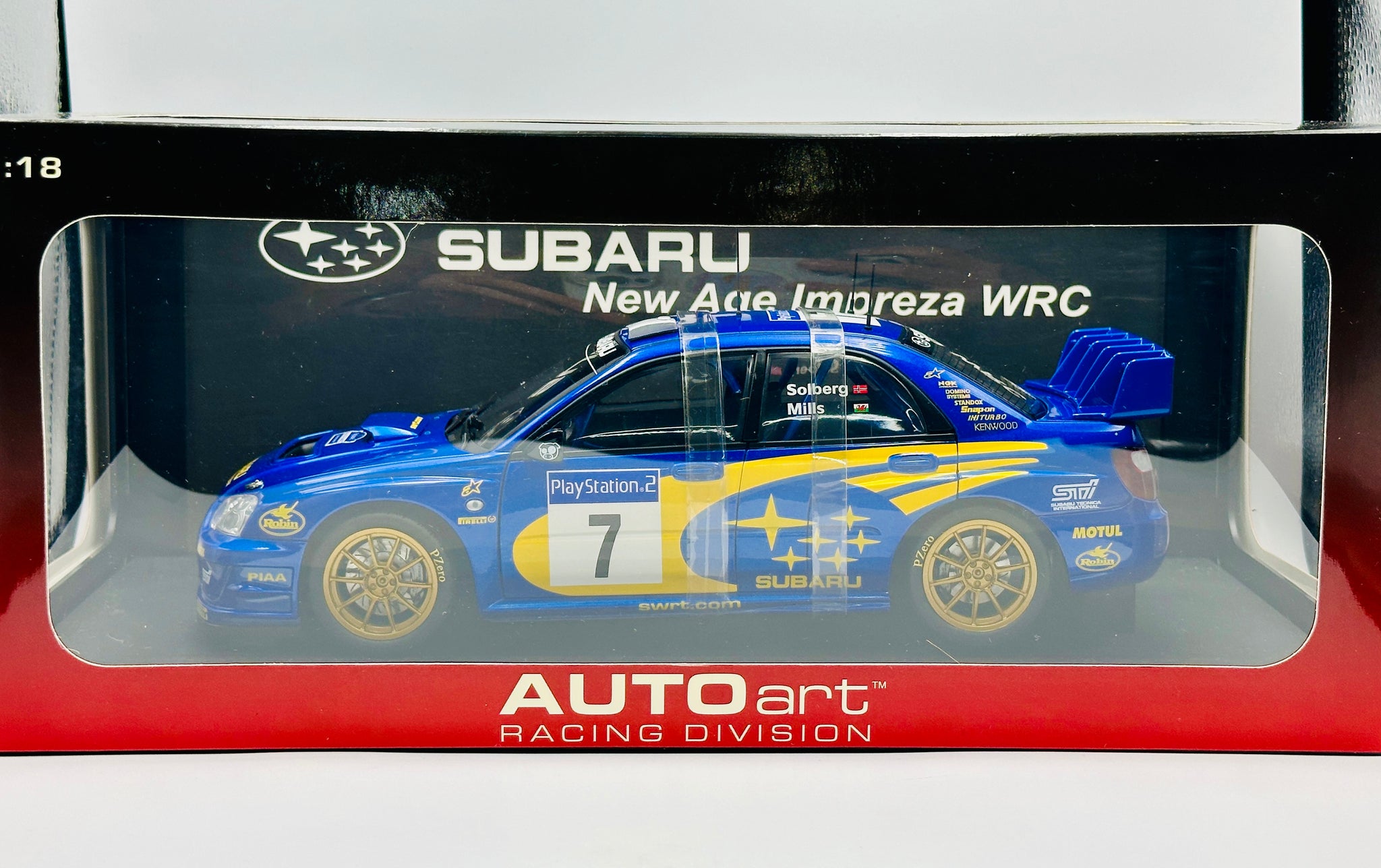1:18 2003 France Rally Winner - #7 Subaru Impreza WRC - Solberg/Mills