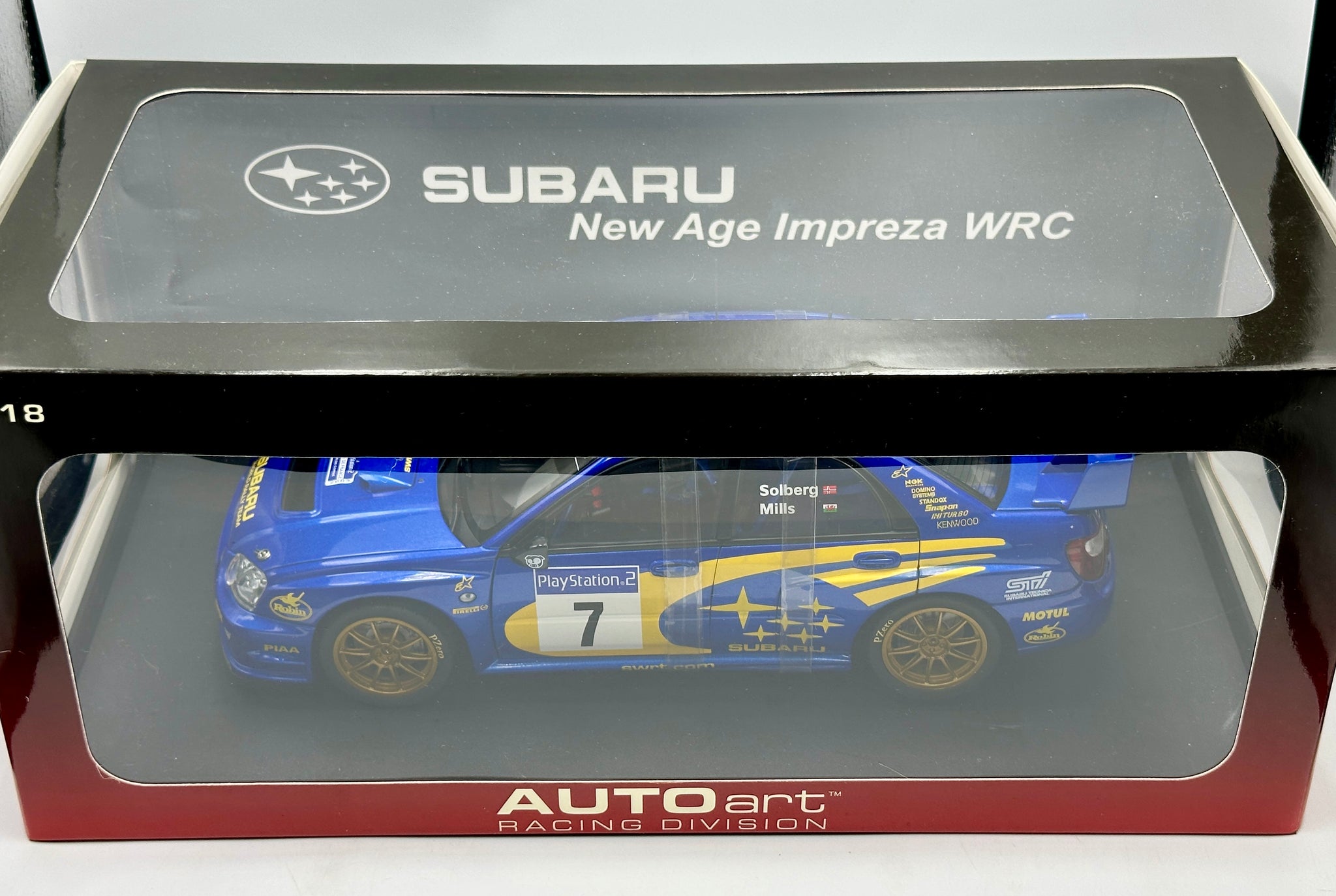 1:18 2003 France Rally Winner - #7 Subaru Impreza WRC - Solberg/Mills
