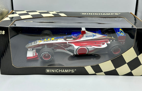 1:18 1999 Jacques Villeneuve -- #22 BAR 01 Supertec -- Minichamps F1