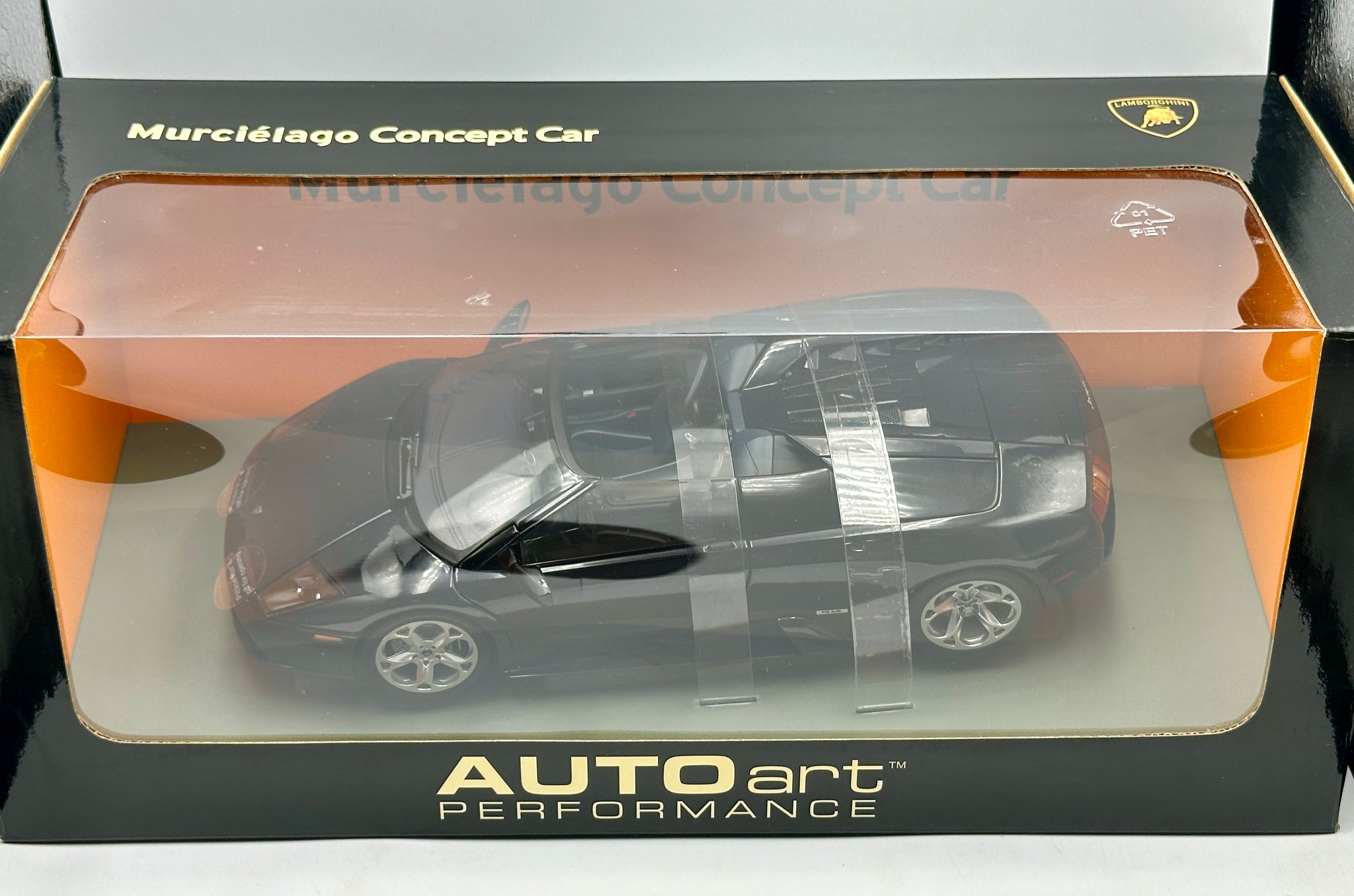 1:18 Lamborghini Murcielago Concept -- Metallic Black -- AUTOart 74562