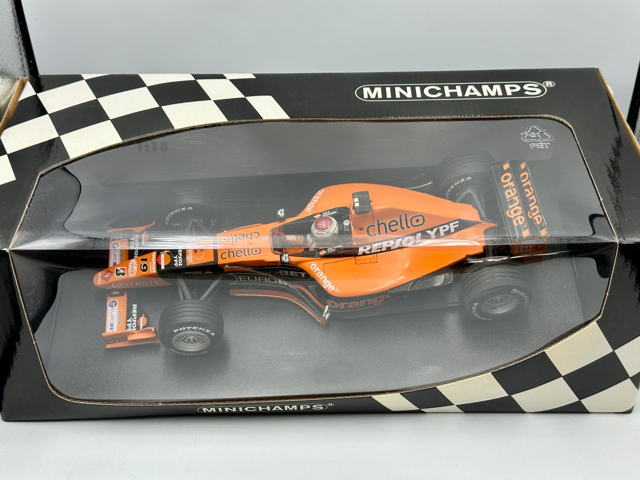【ミニチャンプス　アロウズ　A21 2000年1/18】 1:18 2000 Jos Verstappen -- #19 Arrows Supertec A21 -- Minichamps F1