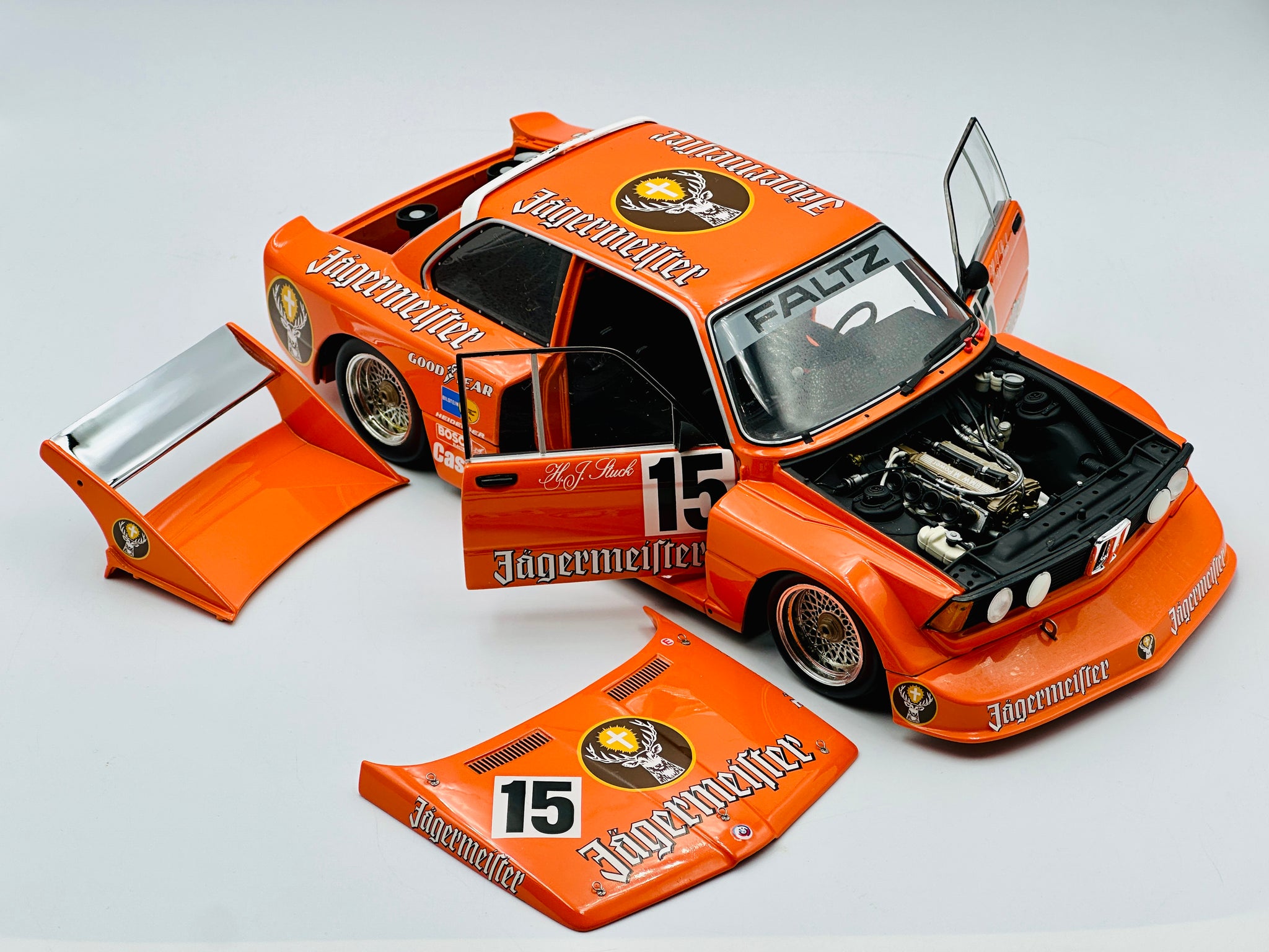 1:18 1977 Hans-Joachim Stuck DRM -- #15 Jagermeister BMW 320i -- Minic