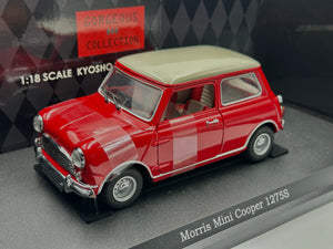 1:18 Morris Mini Cooper -- Red -- Kyosho 08101R