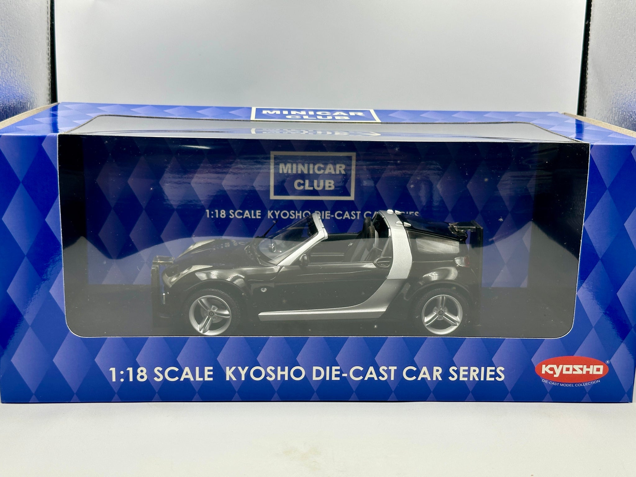 1:18 Smart Roadster Coupe -- Black/Silver -- Kyosho 09103BK