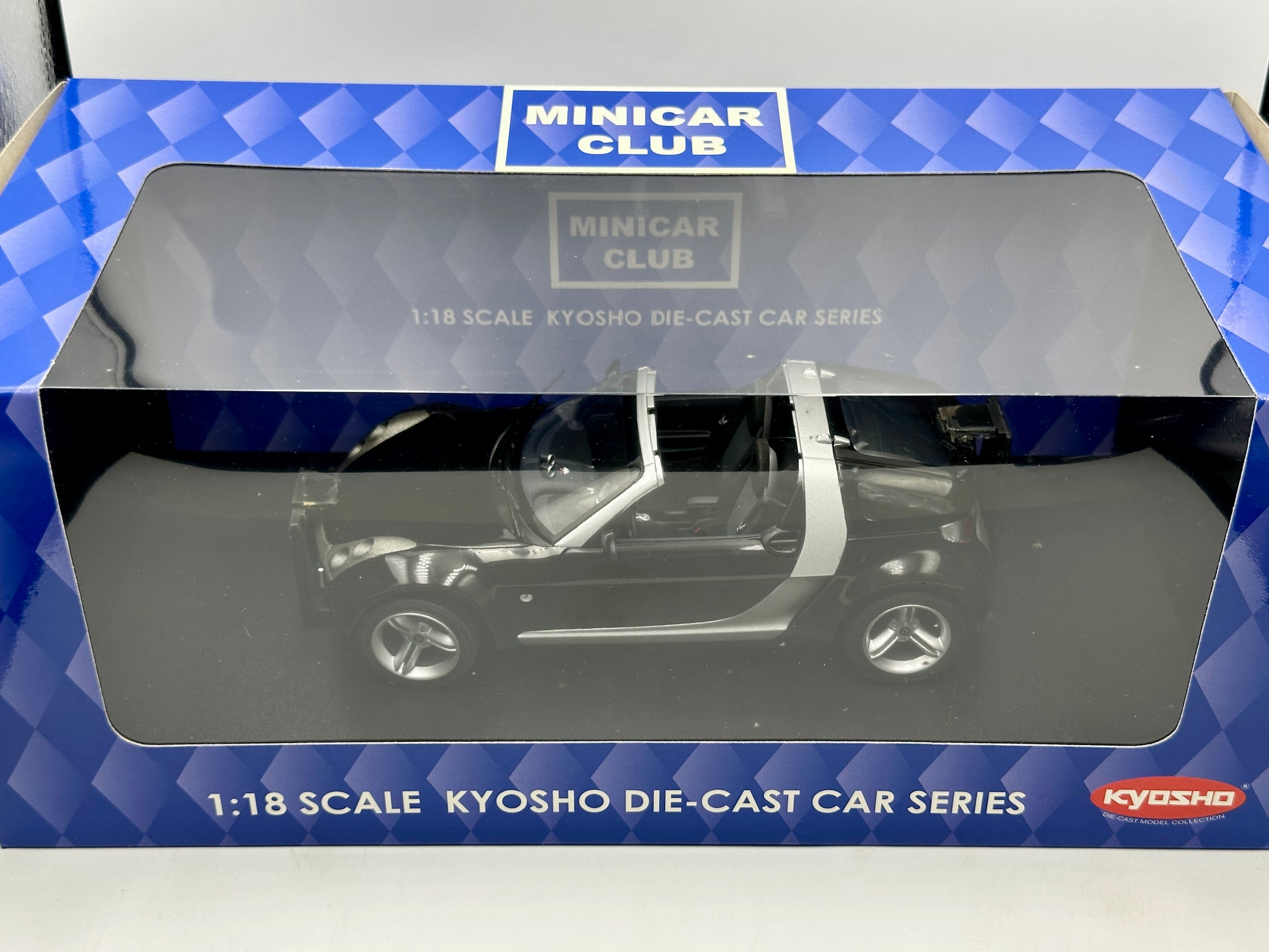1:18 Smart Roadster Coupe -- Black/Silver -- Kyosho 09103BK