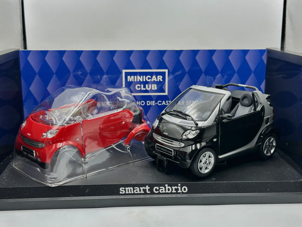 1:18 Smart Fortwo Cabrio -- Red / Black / Silver -- Kyosho 09101R
