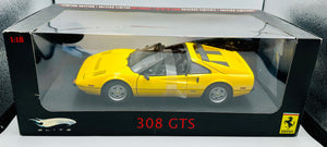 1:18 Ferrari 308 GTS -- Yellow -- Hot Wheels Elite