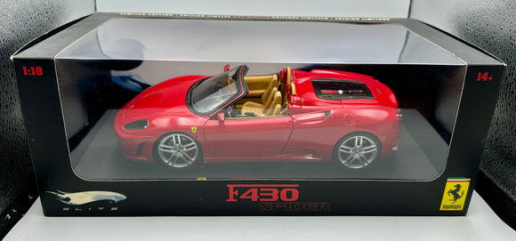 1:18 Ferrari F430 Spider -- Red -- Hot Wheels Elite