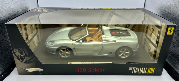 1:18 Ferrari 360 Spider (The Italian Job) -- Blue -- Hot Wheels Elite