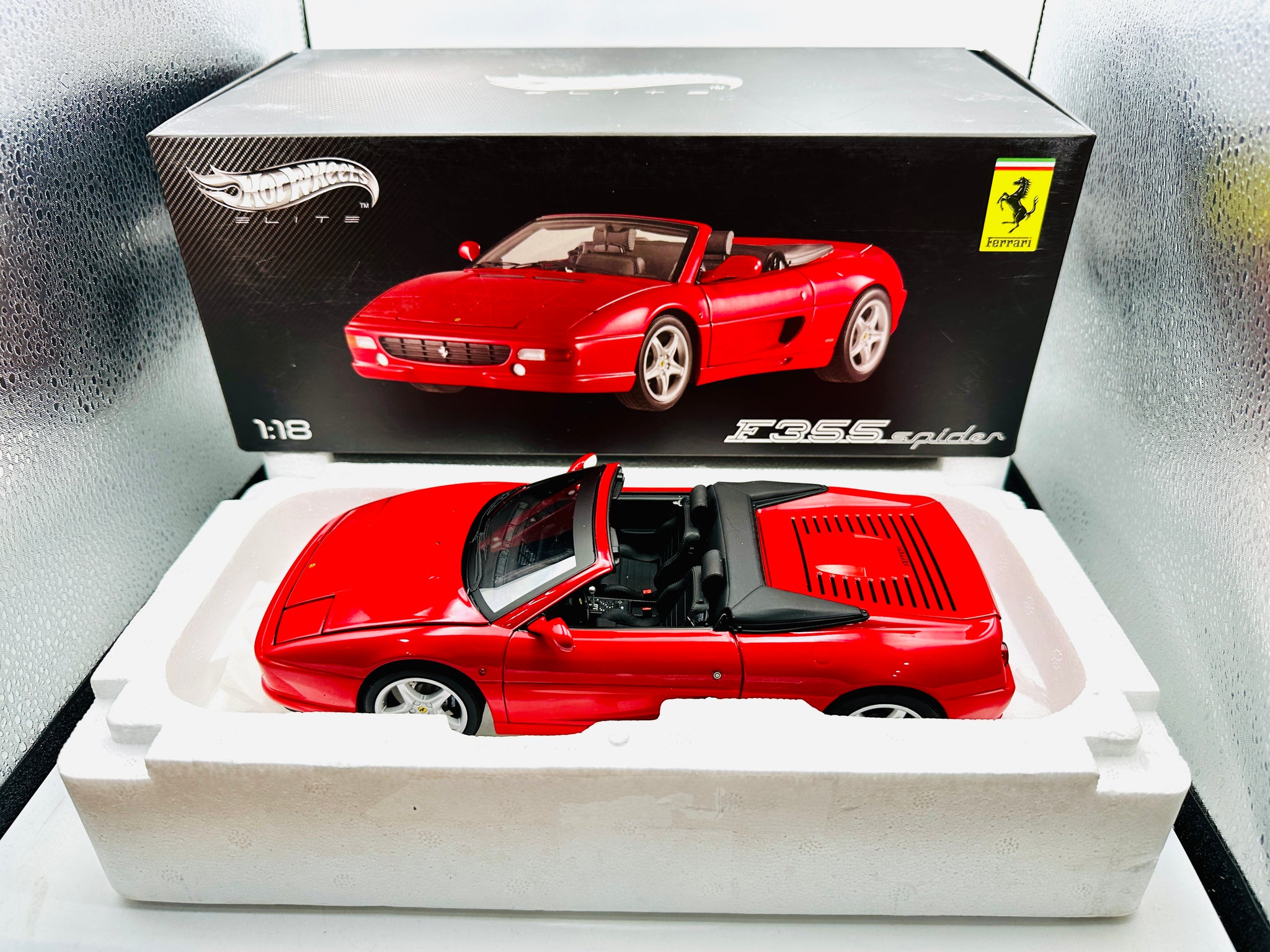 Hotwheels Elite 1:18 Scale Ferrari F355 Spider (Red)