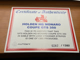 1:18 Holden HQ Monaro GTS 350 -- Sable Silver w/Lone O'Ranger Stripes -- Biante
