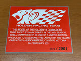 1:18 2001 Launch -- Mark Skaife -- Holden Racing Team -- Biante/AUTOart