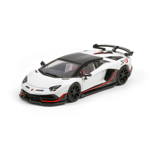 1:64 Lamborghini Aventador SVJ -- White -- Hung Hing Collectibles