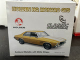 1:18 Holden HQ Monaro GTS Sedan -- Sunburst Metallic w/White Stripes -- Classic