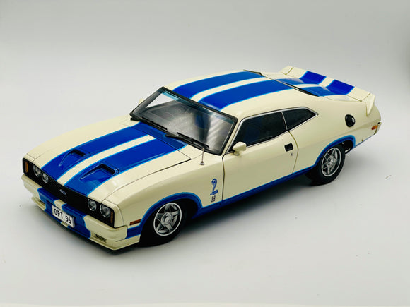 1:18 Ford XC Cobra Option 97 -- White w/Blue Stripes -- Classic Carlectables