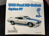 1:18 Ford XC Falcon Cobra Option 97 -- White w/Blue Stripes -- Classic