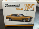 1:18 Ford XY Falcon Phase III GT-HO -- Yellow Ochre -- Classic Carlectables SH
