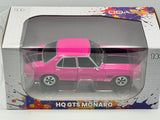 1:24 Holden HQ Monaro -- Pink w/Black Stripes -- DDA Collectibles: Sfragismeno