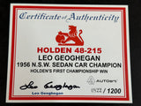 1:18 1956 NSW Sedan Car Champion Geoghegan -- Holden FX 48-215 -- Biante/AUTOart
