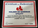 1:18 Holden HZ Sandman Utility (Custom) -- Jasmine Yellow -- Biante/AUTOart