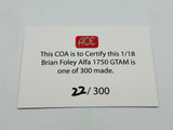 1:18 Brian Foley -- Alfa Romeo GTAM 1750 -- Chesterfield Racing -- ACE Models