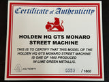 1:18 Holden HQ Monaro Street Machine -- Lime Green "Venom" -- Biante