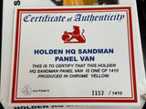 1:18 Holden HQ Sandman Panel Van -- Chrome Yellow -- Biante/AUTOart