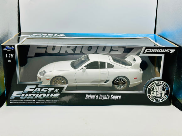 1:18 Brian's Toyota Supra -- Fast & Furious -- White -- JADA SH