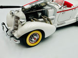 1:24 1935 Auburn 851 Boat Tail Roadster -- White -- Franklin Mint