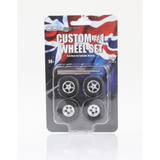 1:24 Custom #1 Wheel Set -- Drag Style -- Chrome -- DDA