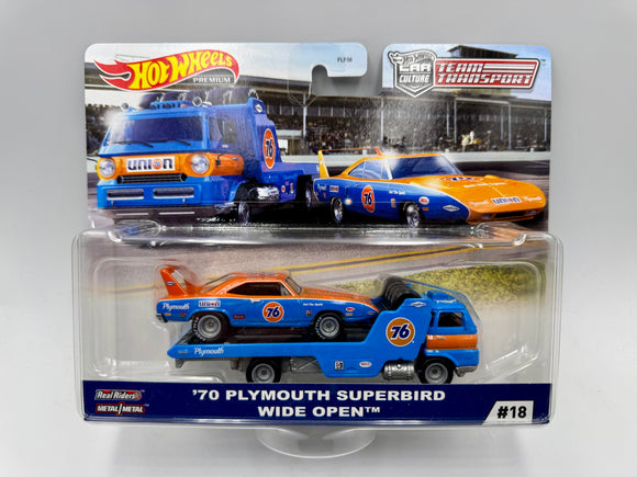 Hot Wheels -- Team Transport -- 1970 Plymouth Superbird & Wide Open FYT07