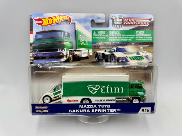 Hot Wheels -- Team Transport -- Efini Mazda 787B & Sakura Sprinter GJT36