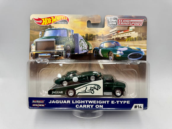 Hot Wheels -- Team Transport -- Jaguar Lightweight E-Type & Carry One FYT13