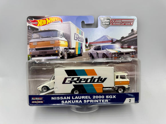 Hot Wheels -- Team Transport -- GReddy Nissan Laurel & Sakura Sprinter FLF59