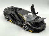 1:18 Lamborghini Centenario -- Carbon Black w/Yellow Accents -- AUTOart 79114
