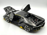 1:18 Lamborghini Centenario -- Carbon Black w/Yellow Accents -- AUTOart 79114
