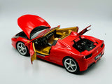 1:18 Ferrari 458 Spider -- Red -- Hot Wheels Elite BCJ89