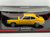 1:18 1970 Ford Capri RS -- Yellow/Black -- Minichamps