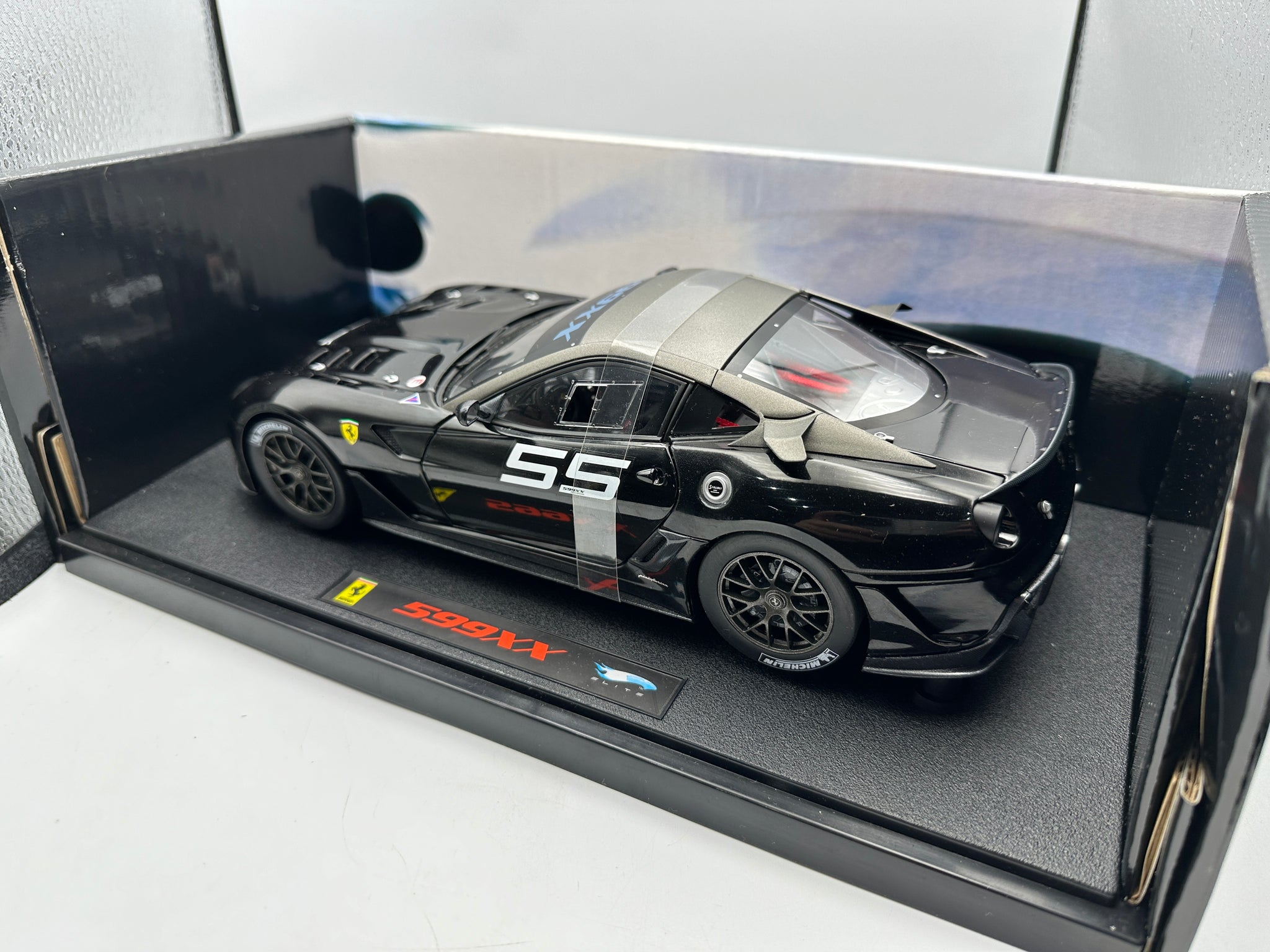 1:18 Ferrari 599XX -- #55 Black Metallic -- Hot Wheels Elite T6252
