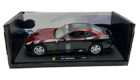 1:18 Ferrari 612 Sessanta -- Maroon / Black Metallic -- Hot Wheels Elite P9918