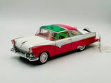 1:24 1955 Ford Crown Victoria -- Pink/White -- Franklin Mint B11TQ13