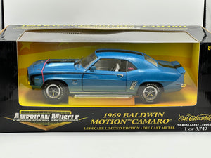 Baldwin Motion Camaro 1/18 限定版 シェビーカマロ 1:18 1969 Chevrolet Baldwin Motion Camaro -- Blue -- American Muscle