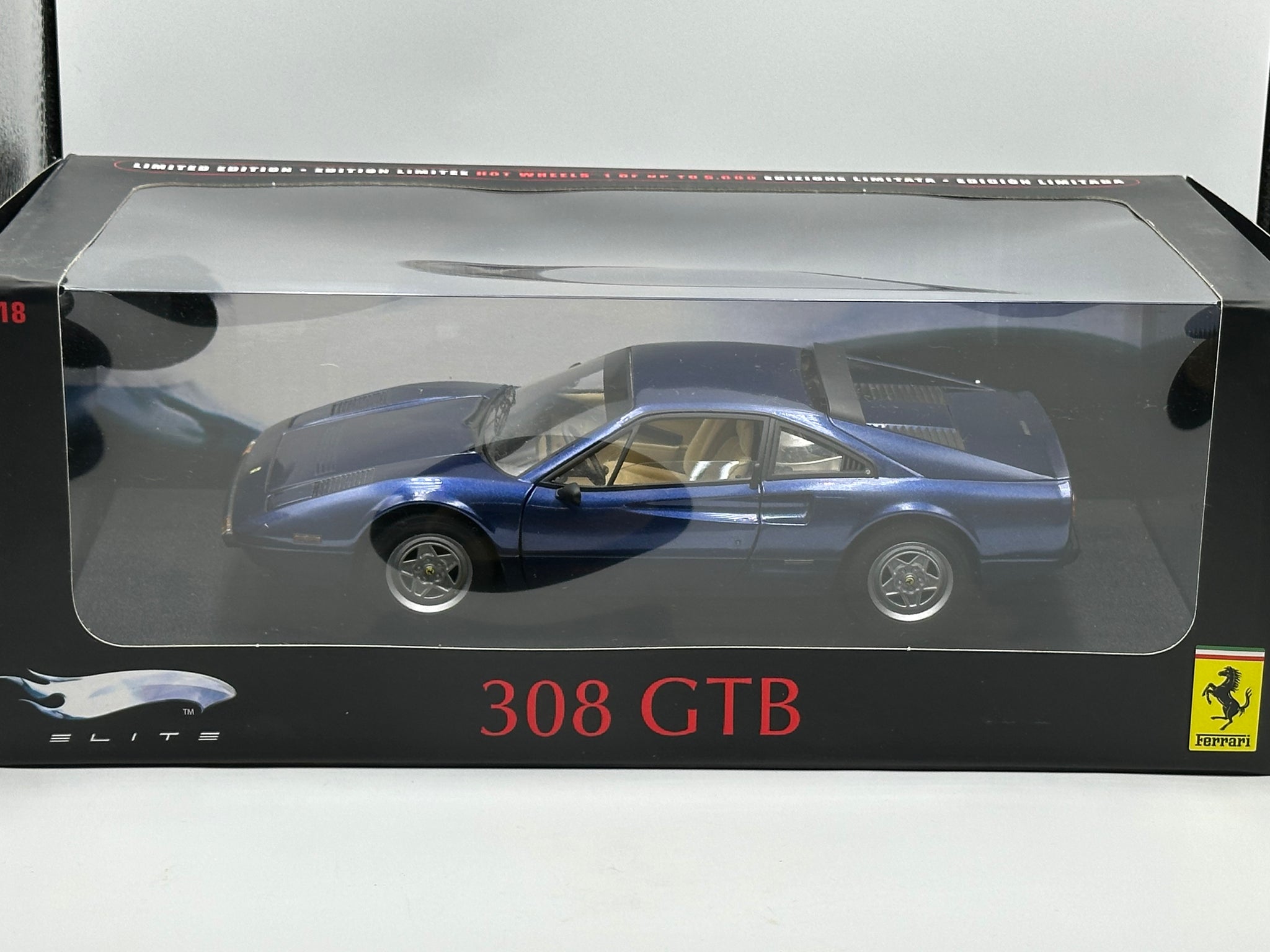 1:18 Ferrari 308 GTB -- Dark Blue Navy -- Hot Wheels Elite T6924 1:18 Ferrari 308 GTB -- Dark Blue Navy -- Hot Wheels Elite T6924