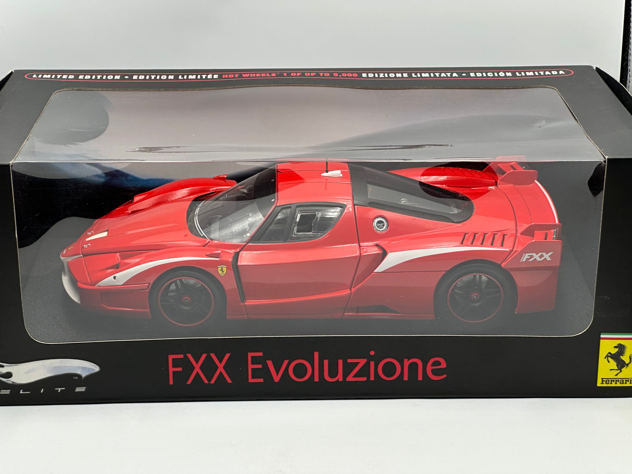 1:18 Ferrari FXX Evoluzione -- Red w/White Stripes -- Hot Wheels Elite