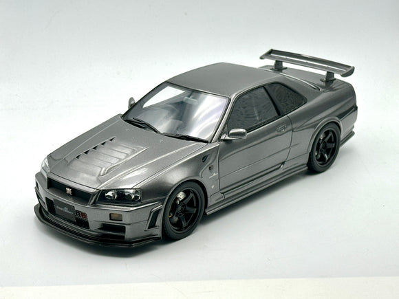1:18 Nissan GT-R (R34) Clubman Race Spec - Omori Factory Dark Grey -- Ottomobile