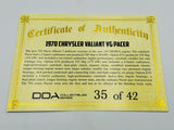 1:18 1970 Chrysler VG Valiant Pacer -- *CHASE VERSION* -- Mustard -- DDA